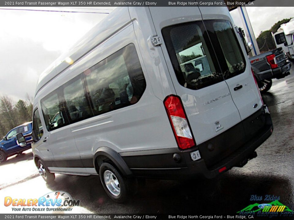2021 Ford Transit Passenger Wagon XLT 350 HR Extended Avalanche Gray / Ebony Photo #36