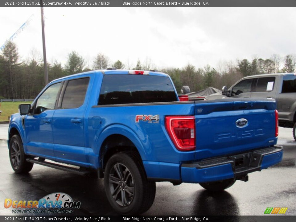 2021 Ford F150 XLT SuperCrew 4x4 Velocity Blue / Black Photo #3