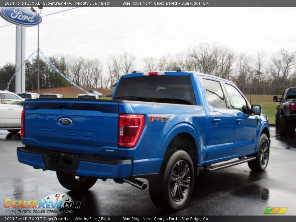 2021 Ford F150 XLT SuperCrew 4x4 Velocity Blue / Black Photo #5