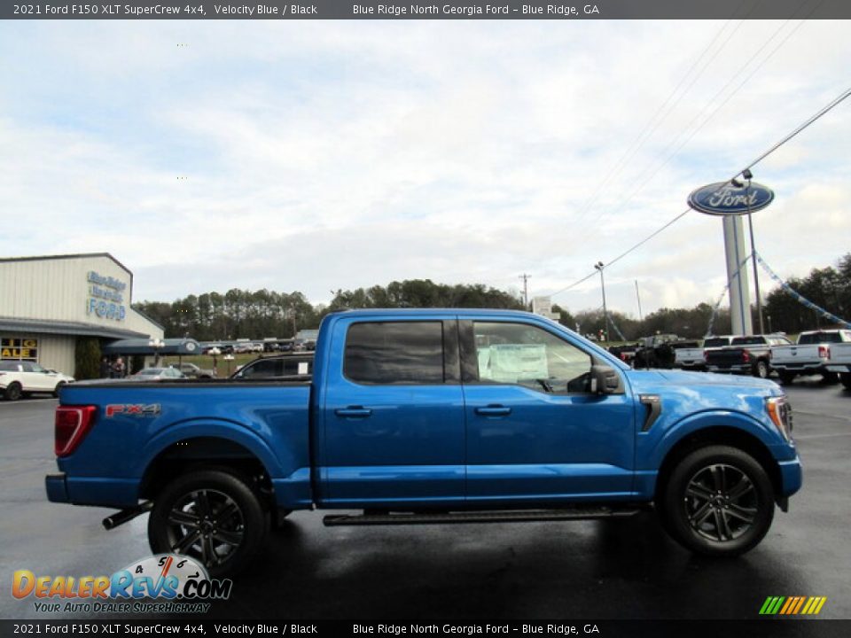 2021 Ford F150 XLT SuperCrew 4x4 Velocity Blue / Black Photo #6