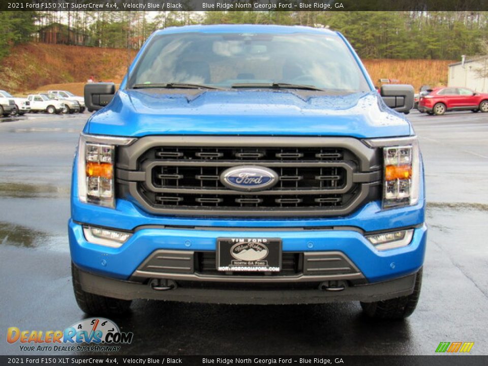 2021 Ford F150 XLT SuperCrew 4x4 Velocity Blue / Black Photo #8