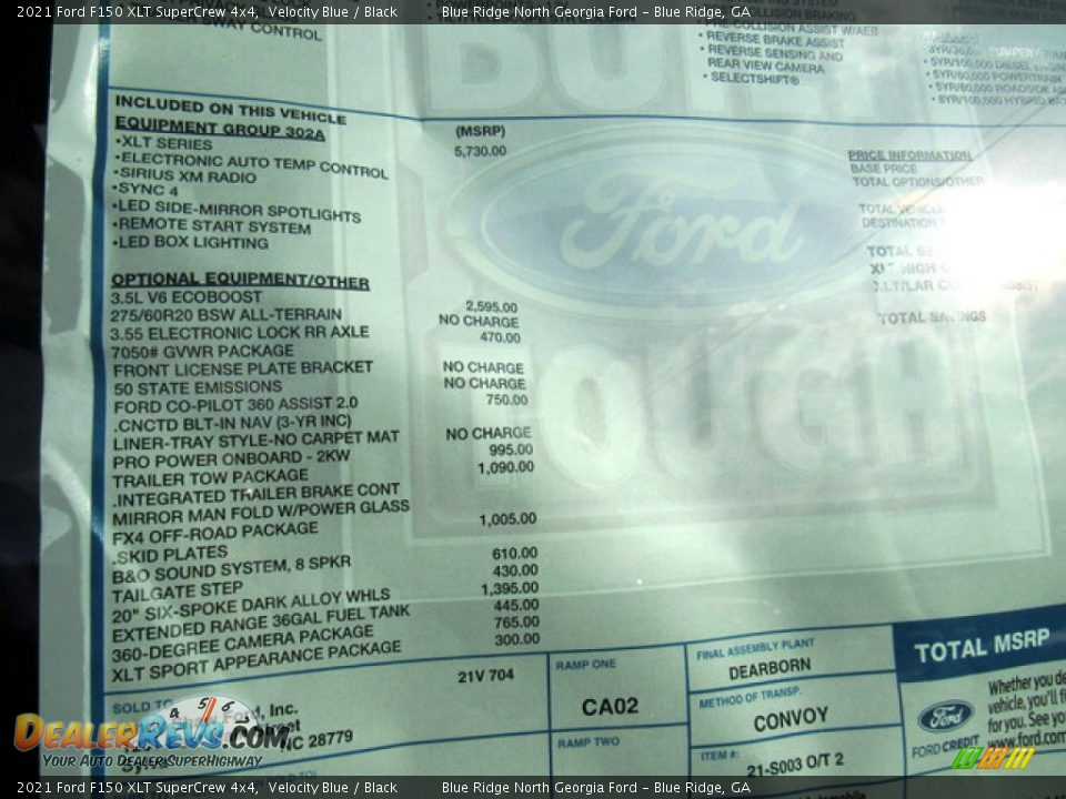 2021 Ford F150 XLT SuperCrew 4x4 Velocity Blue / Black Photo #26