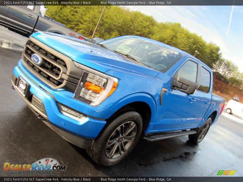 2021 Ford F150 XLT SuperCrew 4x4 Velocity Blue / Black Photo #27