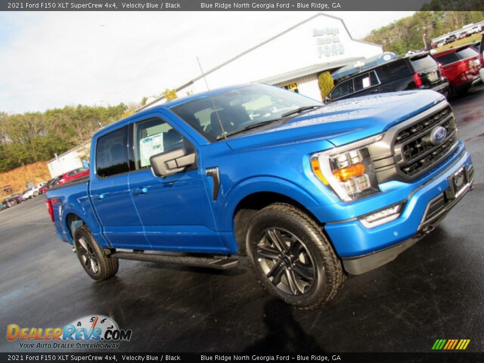 2021 Ford F150 XLT SuperCrew 4x4 Velocity Blue / Black Photo #28