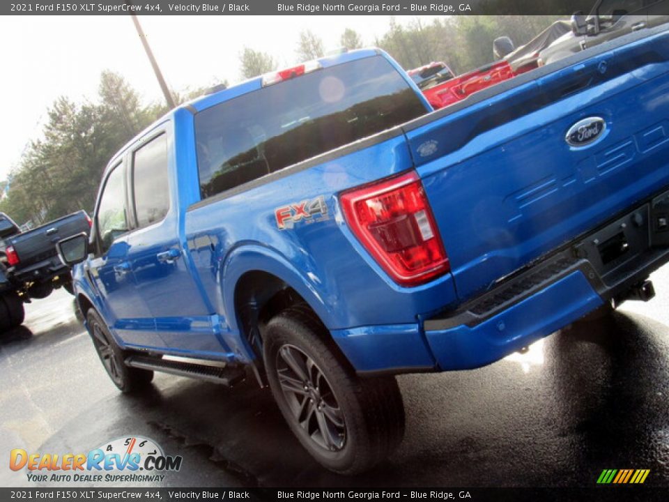 2021 Ford F150 XLT SuperCrew 4x4 Velocity Blue / Black Photo #30