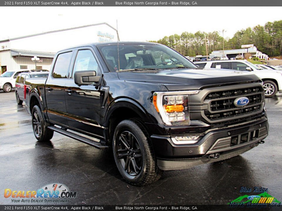 2021 Ford F150 XLT SuperCrew 4x4 Agate Black / Black Photo #7