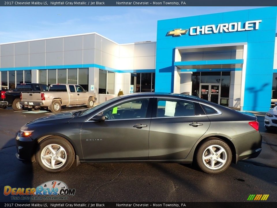 2017 Chevrolet Malibu LS Nightfall Gray Metallic / Jet Black Photo #3