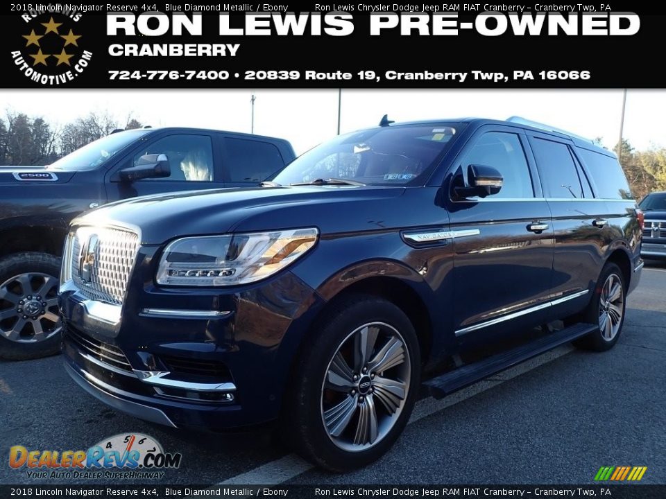 2018 Lincoln Navigator Reserve 4x4 Blue Diamond Metallic / Ebony Photo #1