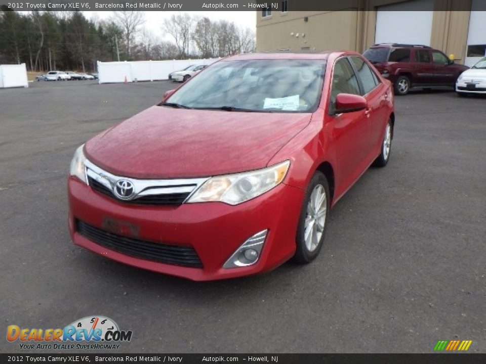 2012 Toyota Camry XLE V6 Barcelona Red Metallic / Ivory Photo #1