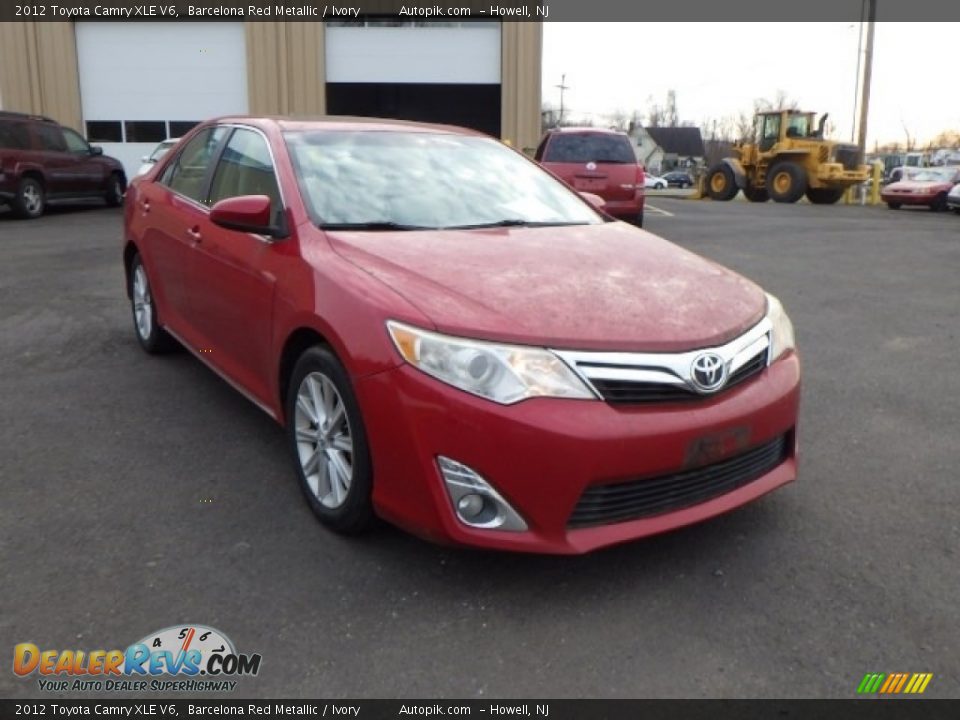 2012 Toyota Camry XLE V6 Barcelona Red Metallic / Ivory Photo #3