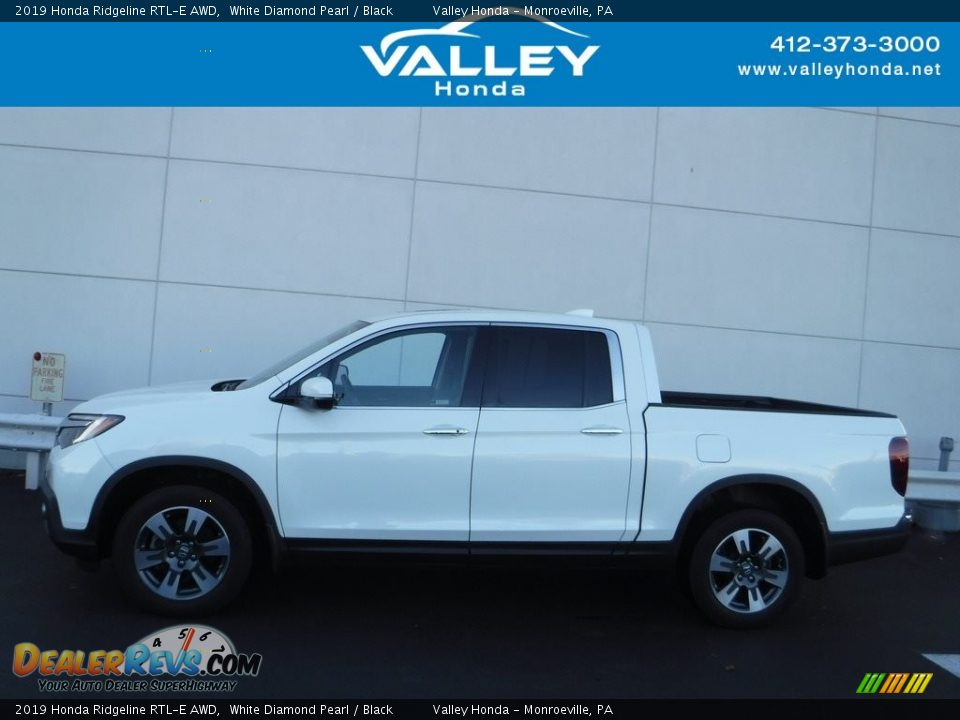 2019 Honda Ridgeline RTL-E AWD White Diamond Pearl / Black Photo #2