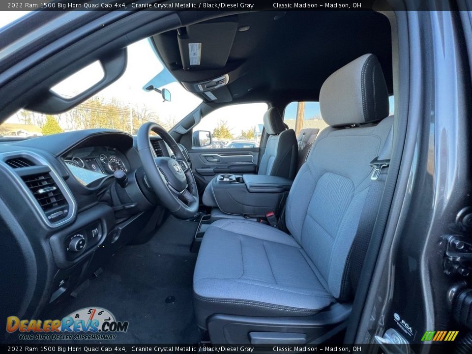 2022 Ram 1500 Big Horn Quad Cab 4x4 Granite Crystal Metallic / Black/Diesel Gray Photo #2