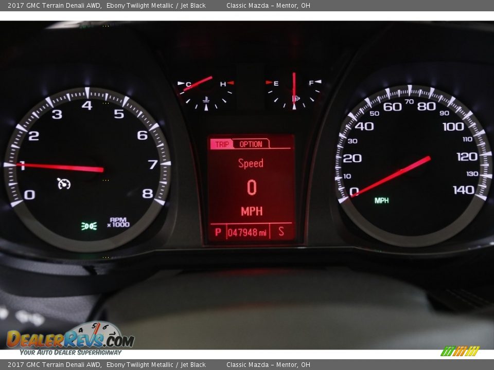 2017 GMC Terrain Denali AWD Ebony Twilight Metallic / Jet Black Photo #8