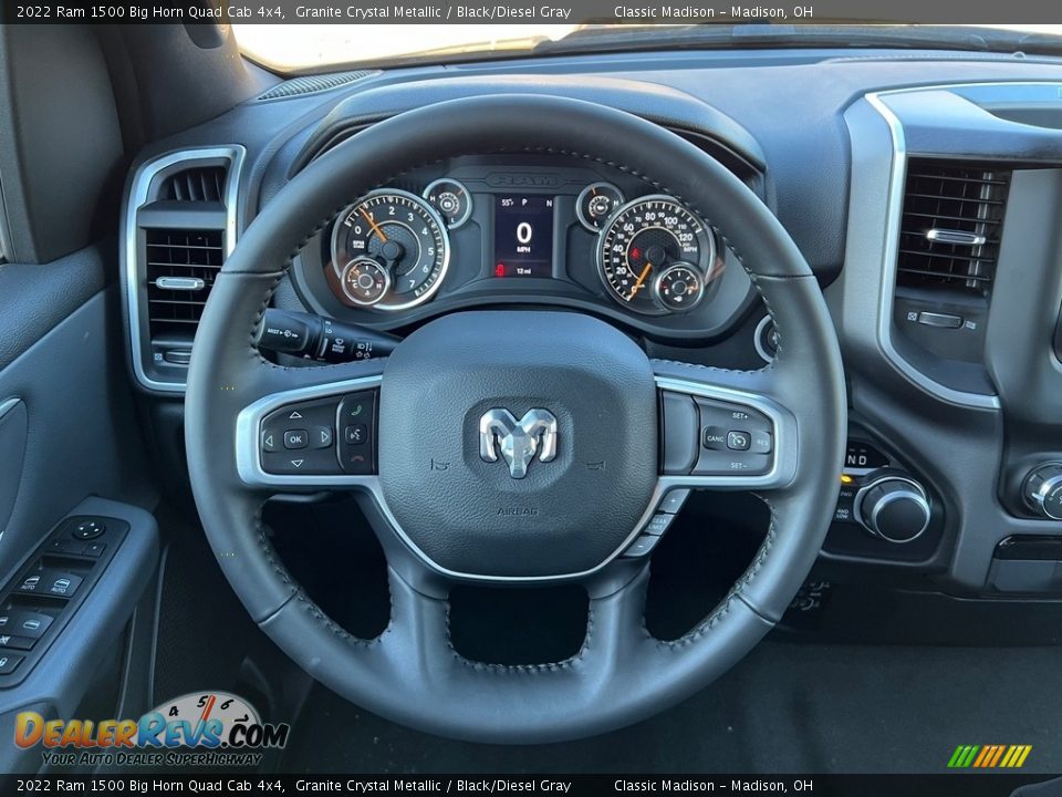 2022 Ram 1500 Big Horn Quad Cab 4x4 Granite Crystal Metallic / Black/Diesel Gray Photo #5