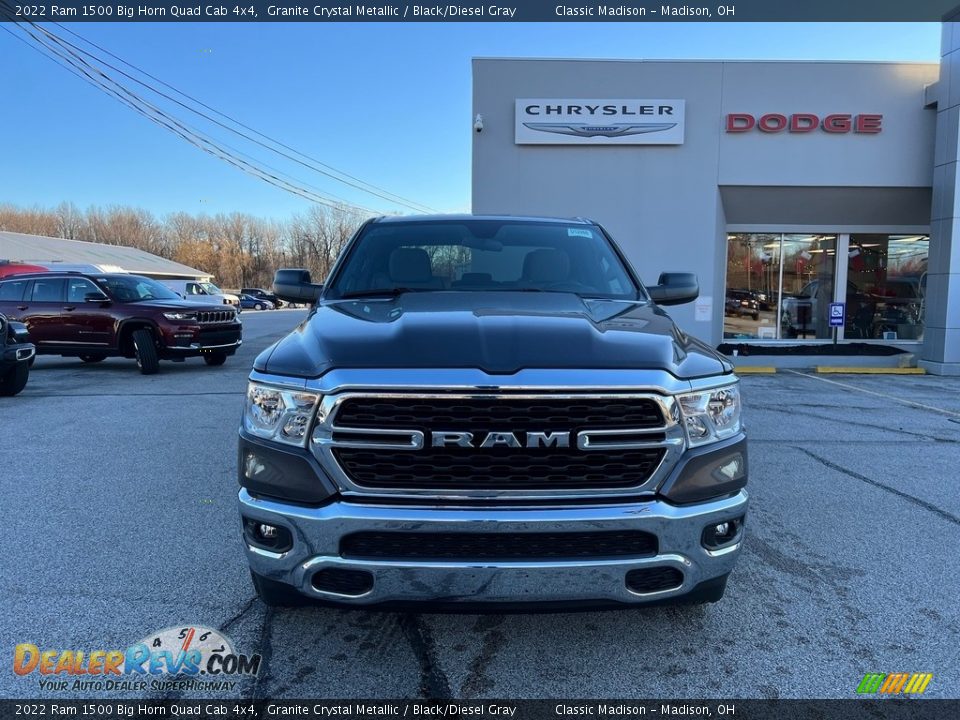 2022 Ram 1500 Big Horn Quad Cab 4x4 Granite Crystal Metallic / Black/Diesel Gray Photo #7