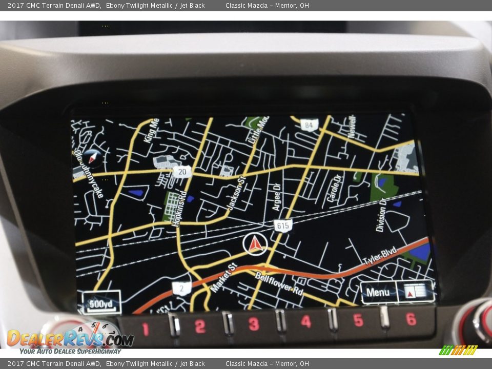 2017 GMC Terrain Denali AWD Ebony Twilight Metallic / Jet Black Photo #12