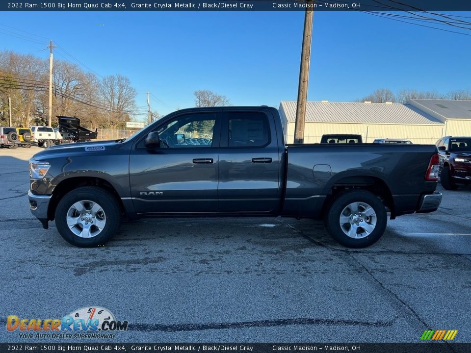 2022 Ram 1500 Big Horn Quad Cab 4x4 Granite Crystal Metallic / Black/Diesel Gray Photo #8