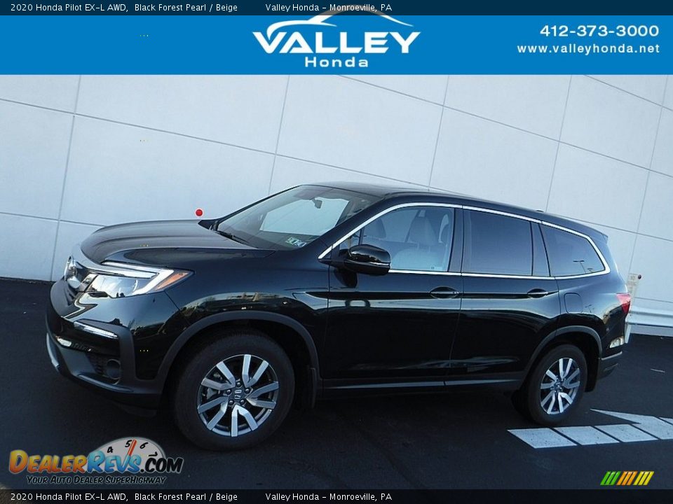 2020 Honda Pilot EX-L AWD Black Forest Pearl / Beige Photo #2