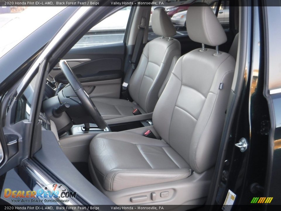 2020 Honda Pilot EX-L AWD Black Forest Pearl / Beige Photo #12