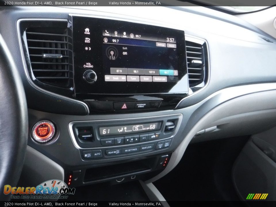 2020 Honda Pilot EX-L AWD Black Forest Pearl / Beige Photo #15