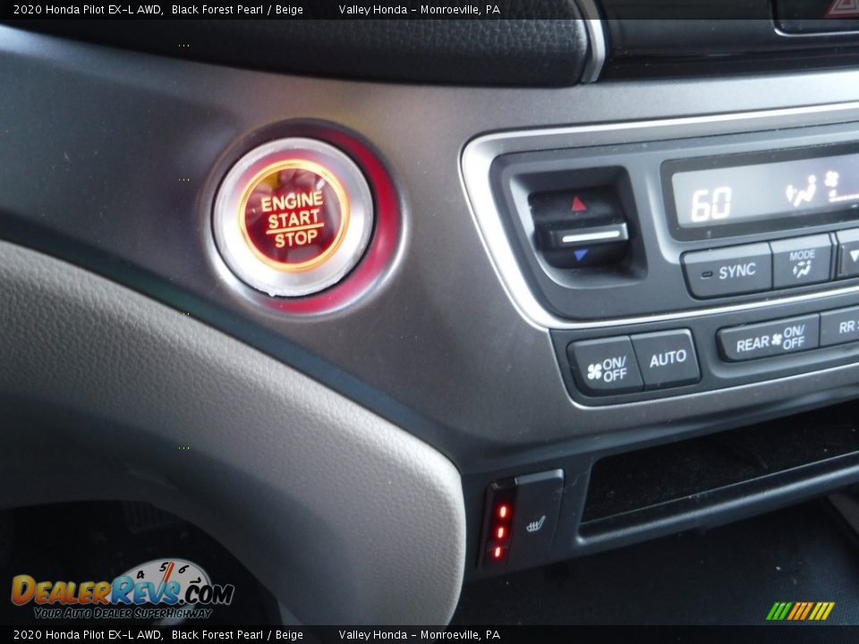 2020 Honda Pilot EX-L AWD Black Forest Pearl / Beige Photo #16