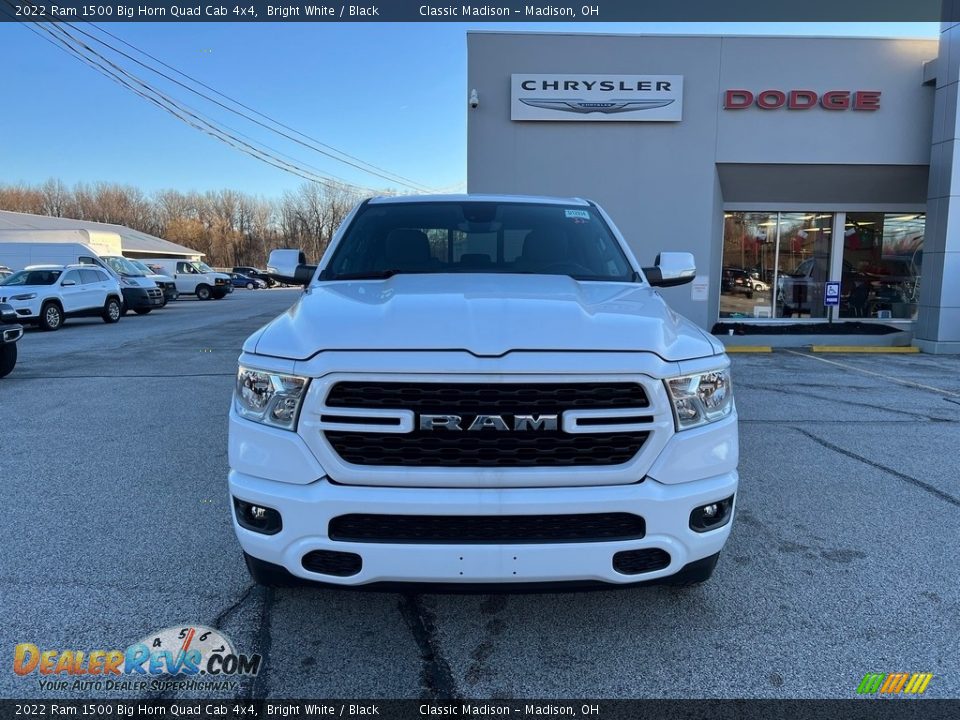 2022 Ram 1500 Big Horn Quad Cab 4x4 Bright White / Black Photo #7