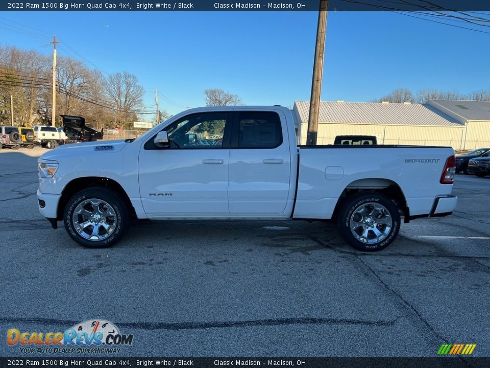 2022 Ram 1500 Big Horn Quad Cab 4x4 Bright White / Black Photo #8