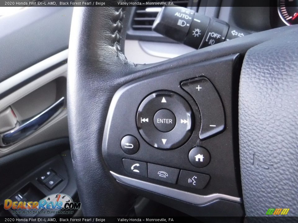 2020 Honda Pilot EX-L AWD Black Forest Pearl / Beige Photo #23