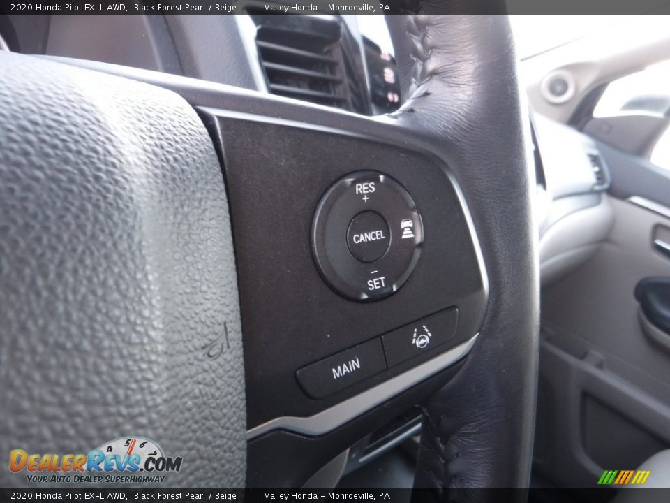 2020 Honda Pilot EX-L AWD Black Forest Pearl / Beige Photo #24