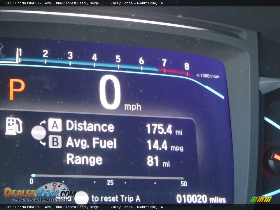 2020 Honda Pilot EX-L AWD Black Forest Pearl / Beige Photo #33