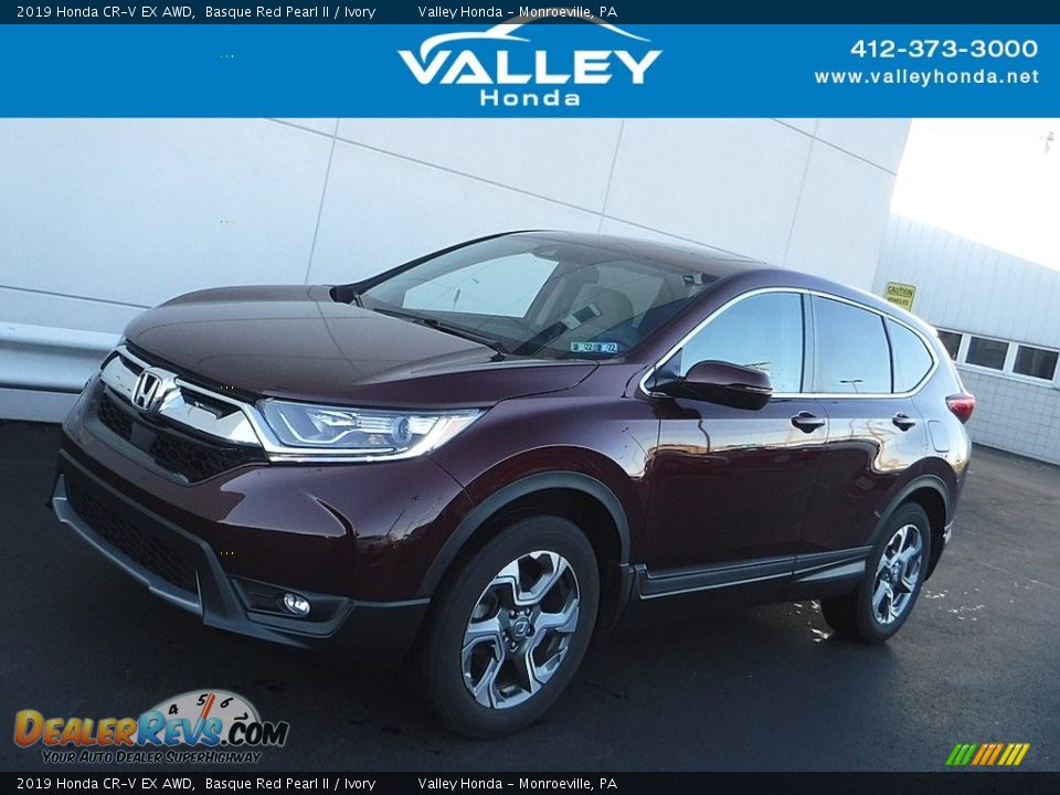 2019 Honda CR-V EX AWD Basque Red Pearl II / Ivory Photo #1