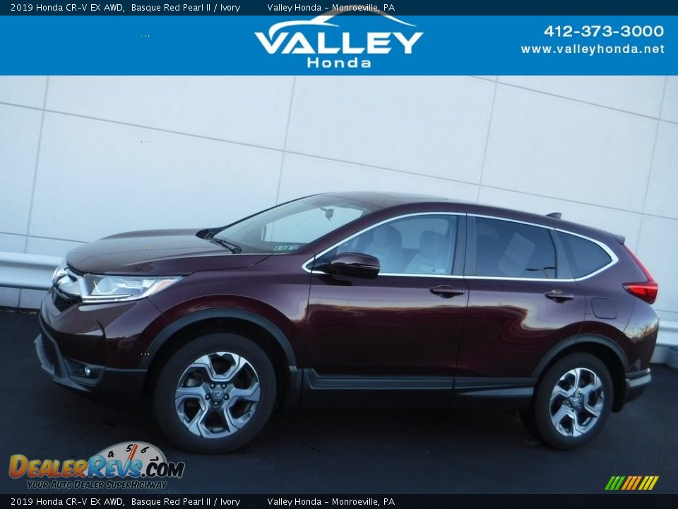 2019 Honda CR-V EX AWD Basque Red Pearl II / Ivory Photo #2