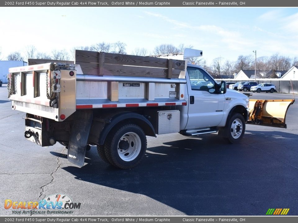 2002 Ford F450 Super Duty Regular Cab 4x4 Plow Truck Oxford White / Medium Graphite Photo #2