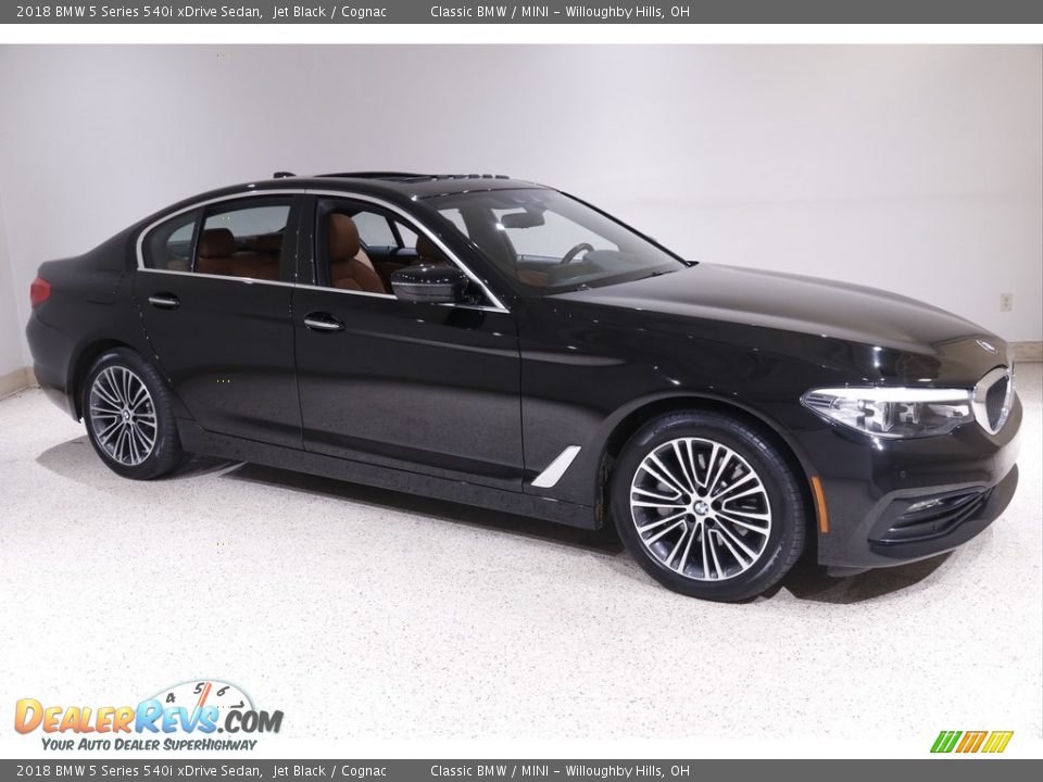 2018 BMW 5 Series 540i xDrive Sedan Jet Black / Cognac Photo #1