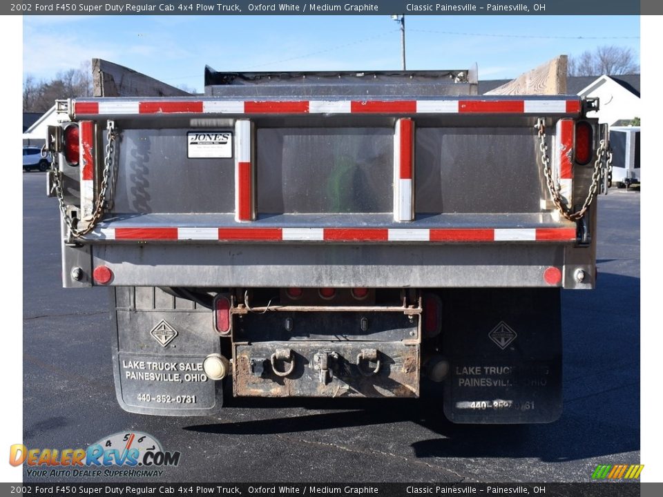 2002 Ford F450 Super Duty Regular Cab 4x4 Plow Truck Oxford White / Medium Graphite Photo #4