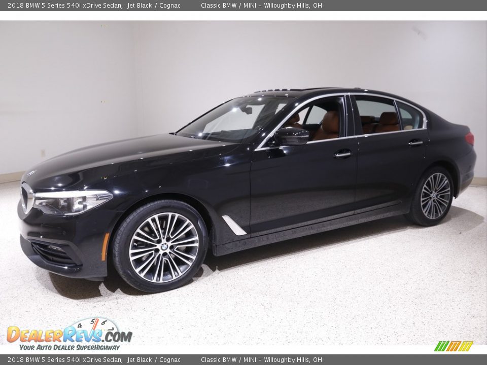 2018 BMW 5 Series 540i xDrive Sedan Jet Black / Cognac Photo #3