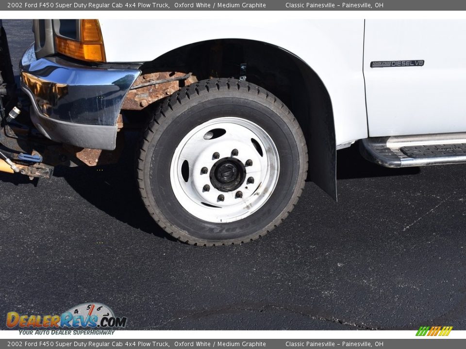 2002 Ford F450 Super Duty Regular Cab 4x4 Plow Truck Oxford White / Medium Graphite Photo #6