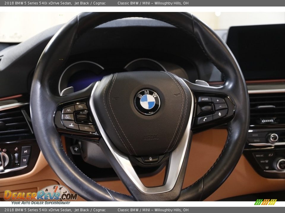 2018 BMW 5 Series 540i xDrive Sedan Jet Black / Cognac Photo #7