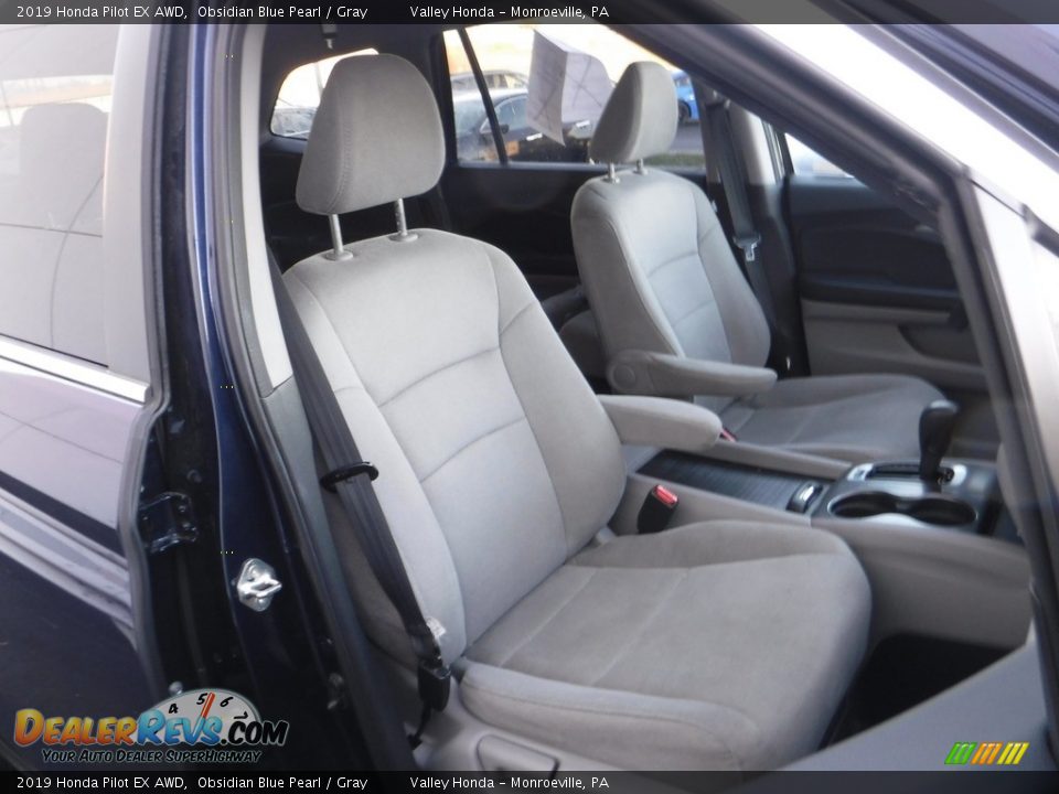 2019 Honda Pilot EX AWD Obsidian Blue Pearl / Gray Photo #11