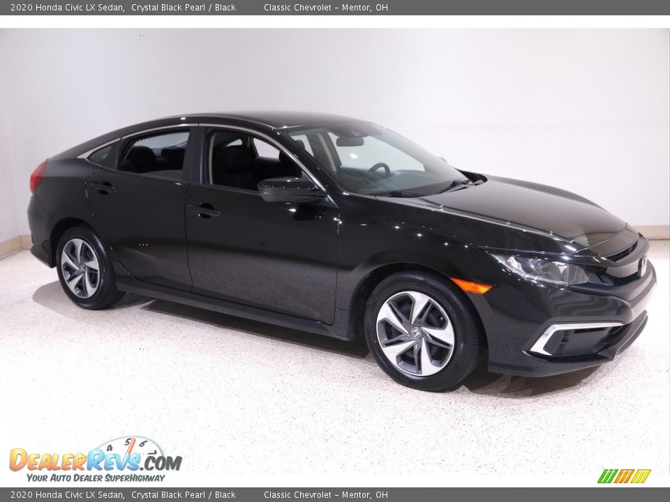 2020 Honda Civic LX Sedan Crystal Black Pearl / Black Photo #1