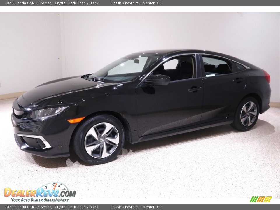 2020 Honda Civic LX Sedan Crystal Black Pearl / Black Photo #3