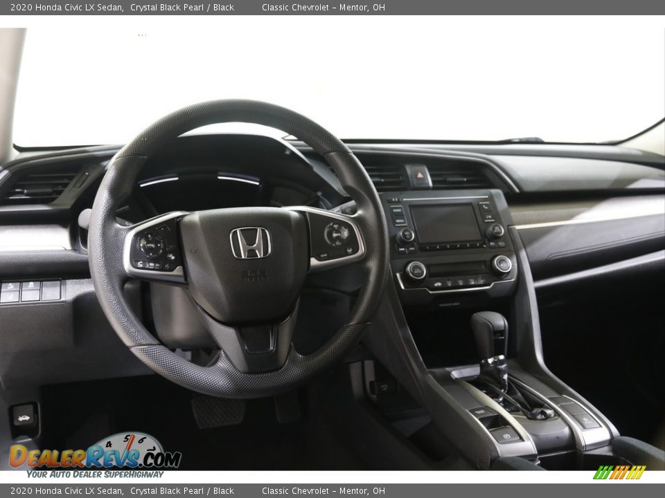 2020 Honda Civic LX Sedan Crystal Black Pearl / Black Photo #6