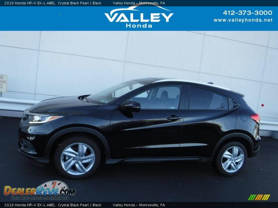 2019 Honda HR-V EX-L AWD Crystal Black Pearl / Black Photo #2