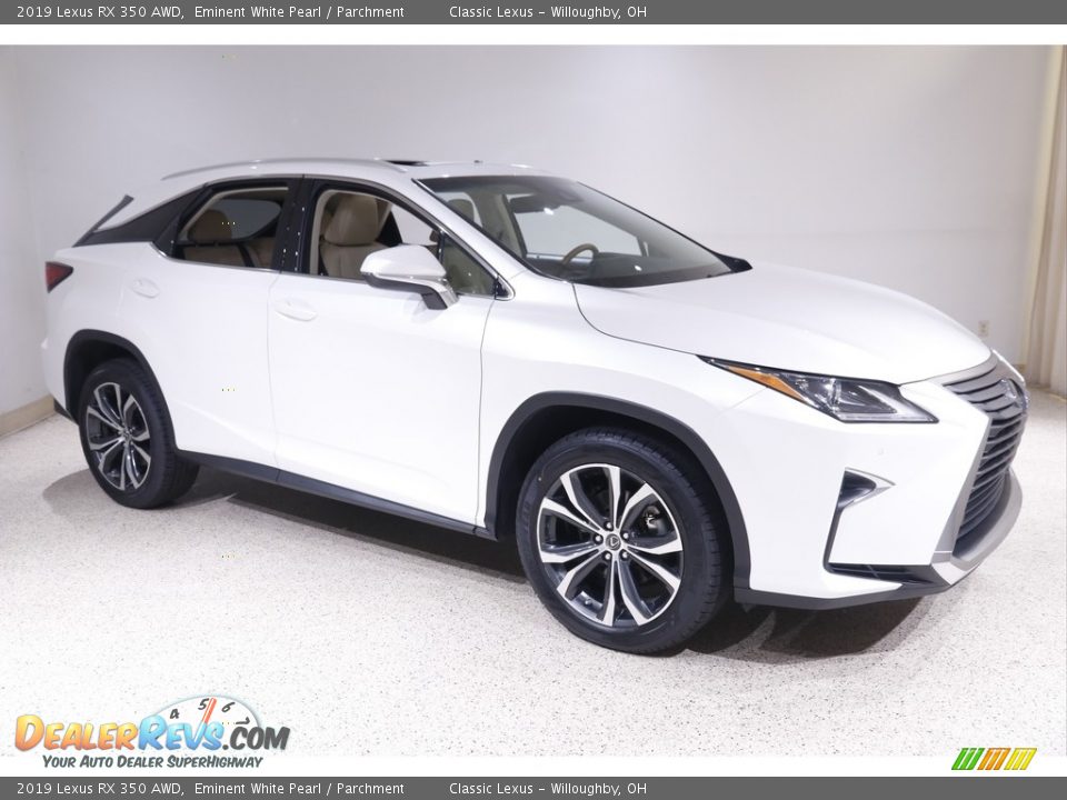 2019 Lexus RX 350 AWD Eminent White Pearl / Parchment Photo #1