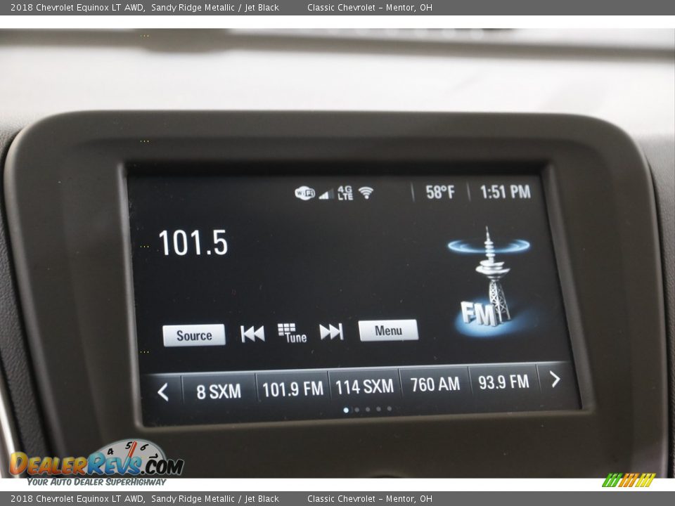 2018 Chevrolet Equinox LT AWD Sandy Ridge Metallic / Jet Black Photo #10