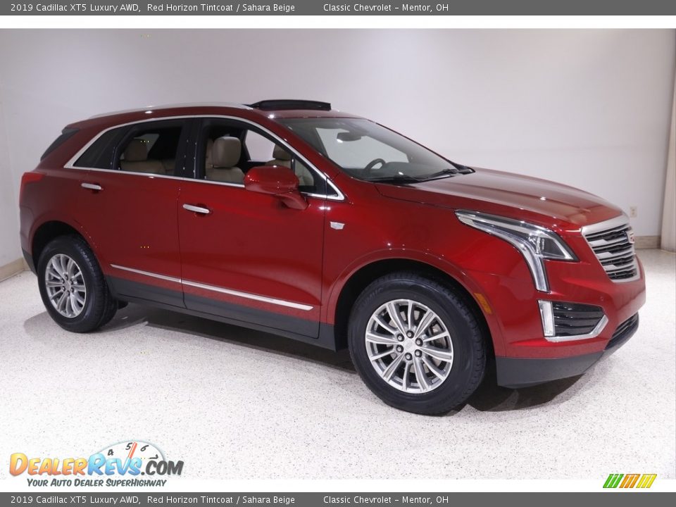 2019 Cadillac XT5 Luxury AWD Red Horizon Tintcoat / Sahara Beige Photo #1