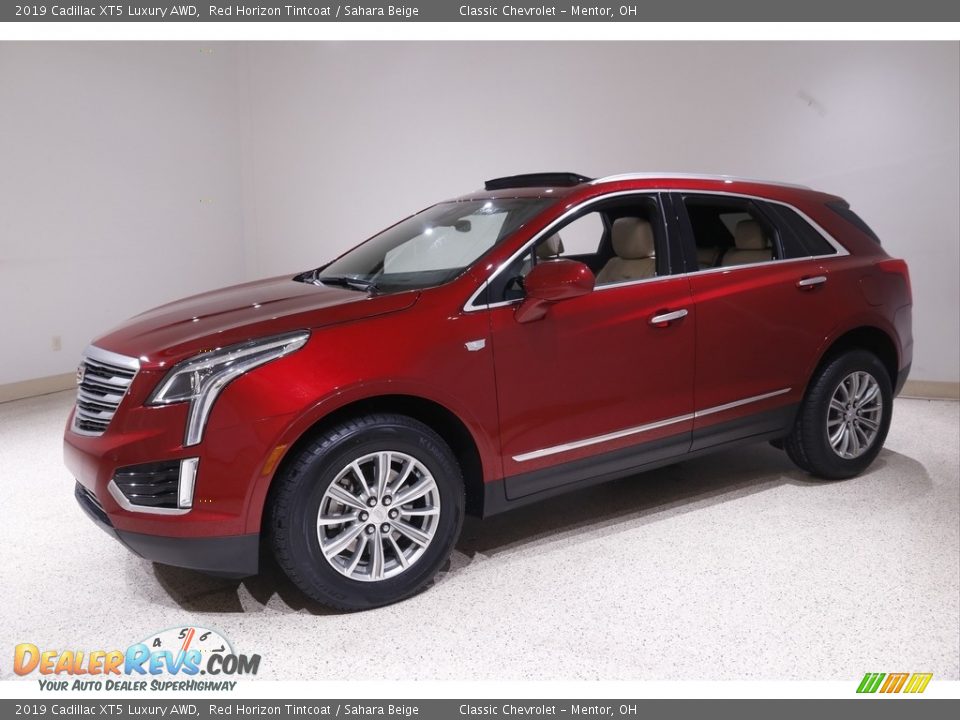 2019 Cadillac XT5 Luxury AWD Red Horizon Tintcoat / Sahara Beige Photo #3