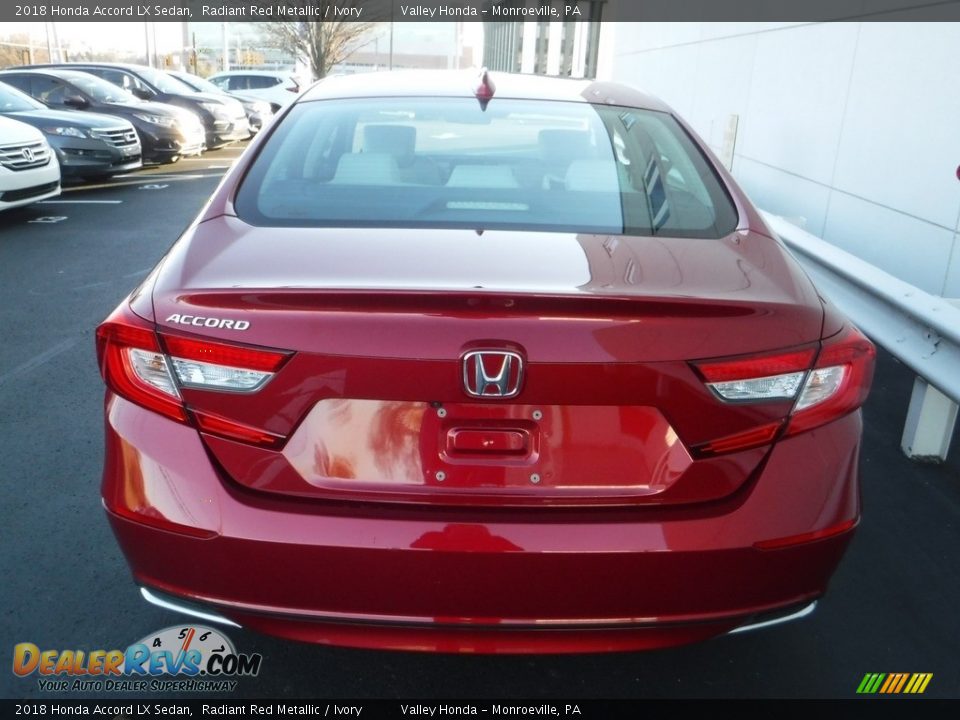 2018 Honda Accord LX Sedan Radiant Red Metallic / Ivory Photo #6