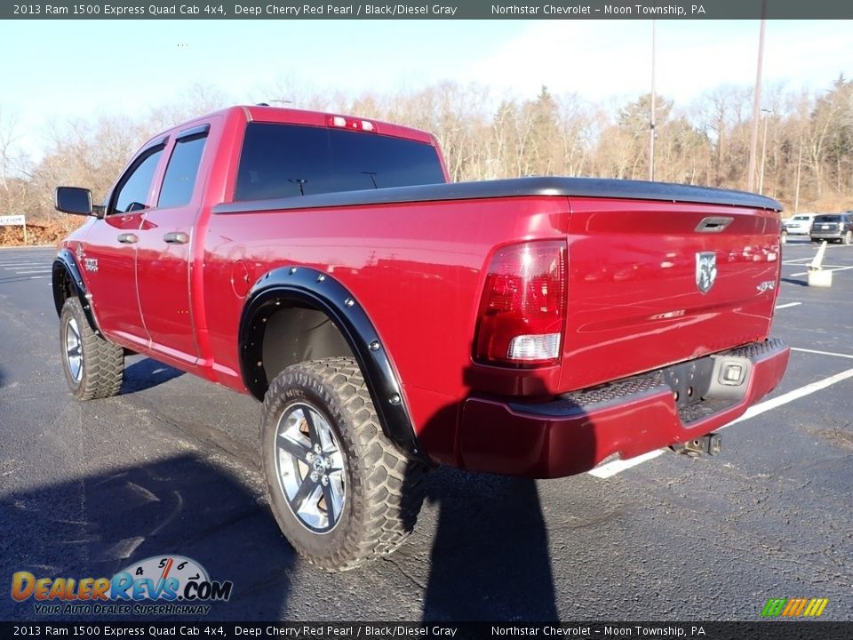 2013 Ram 1500 Express Quad Cab 4x4 Deep Cherry Red Pearl / Black/Diesel Gray Photo #3