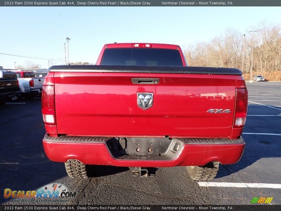 2013 Ram 1500 Express Quad Cab 4x4 Deep Cherry Red Pearl / Black/Diesel Gray Photo #4